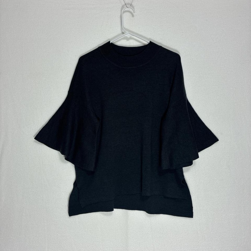 Sunday In Brooklyn Lorena Flutter-Sleeve Pullover Top Dark Gray